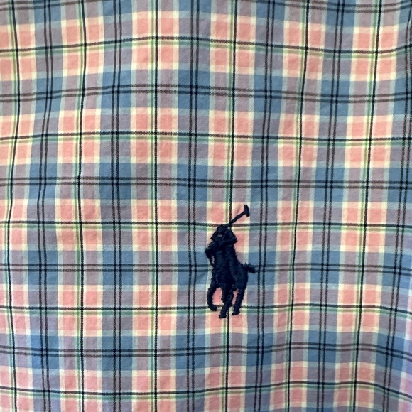 Ralph Lauren Men's Pink and Blue Plaid Shirt - Picture 4 of 9
